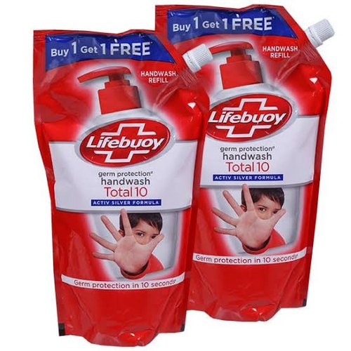 LIFEBUOY TOTAL 10 HAND WASH REFILL (RED) - 750 ML BUY 1 GET 1 FREE