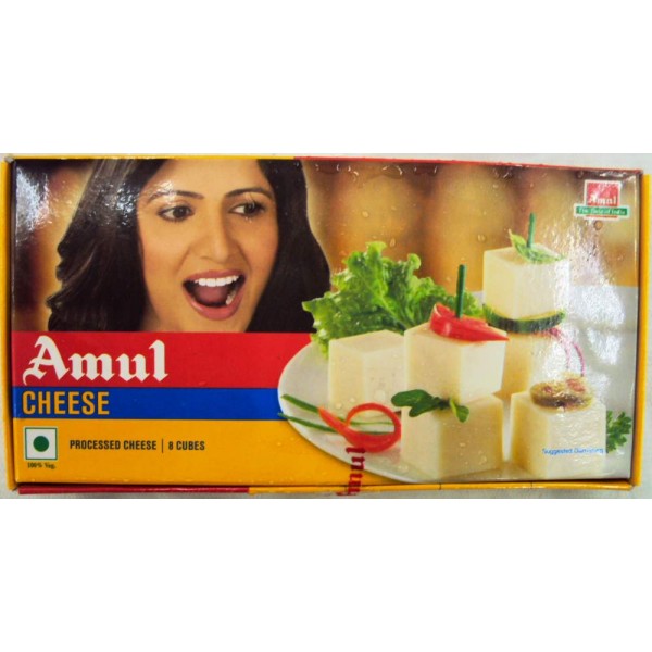 AMUL PROCESSED CHEESE CUBES - 200 GM