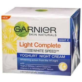 GARNIER LIGHT COMPLETE YOGHURT NIGHT CREAM - 18 GM